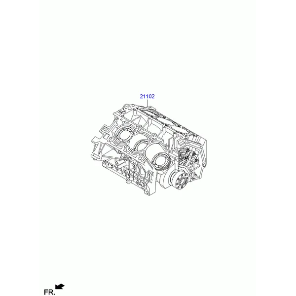 Короткоходный двигатель в сборе
