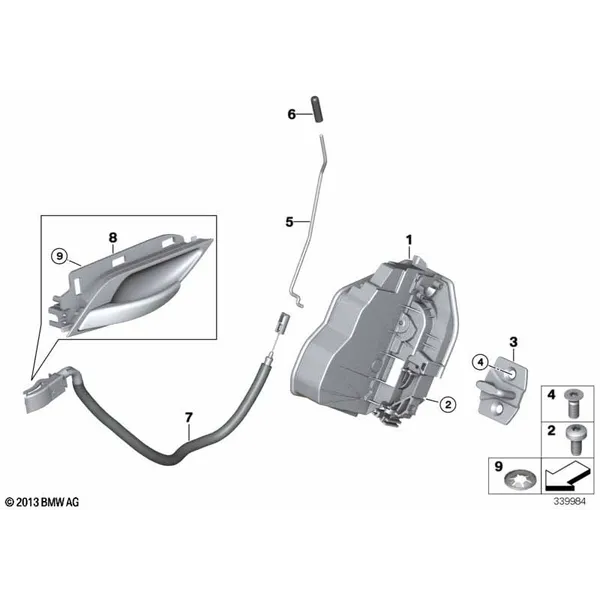 Система замков задней двери