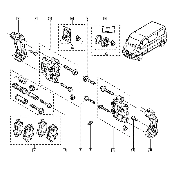 Плавающая скоба тормозного механизма