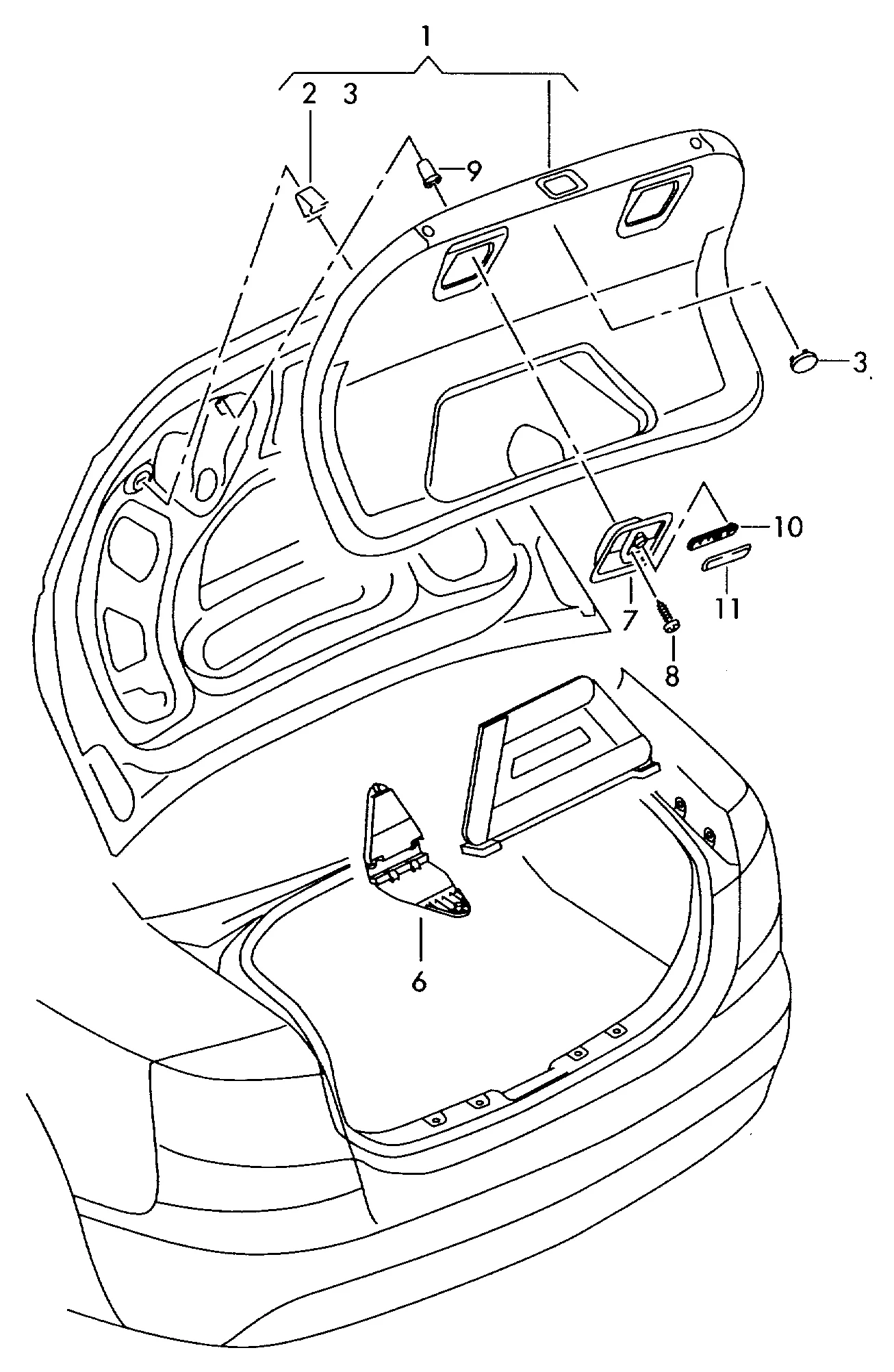 Облицовка крышки багаж. отсека