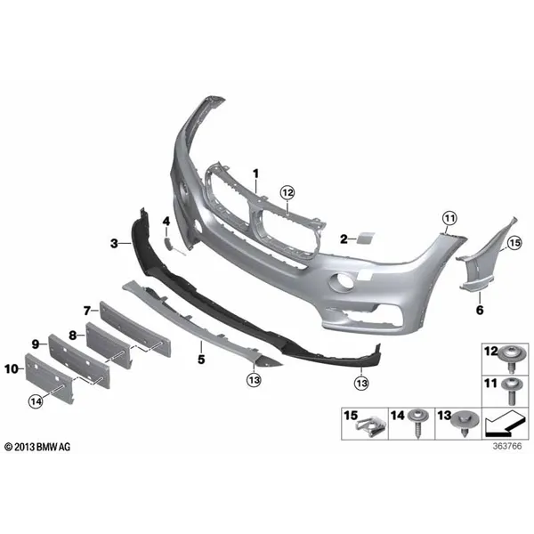 Облиц.спереди светодиод.противотум.фара