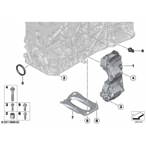 Блок цилиндров/дополнительные элементы