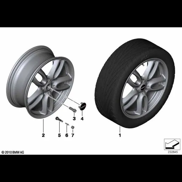 Л/с диск JCW Double-Spoke R129