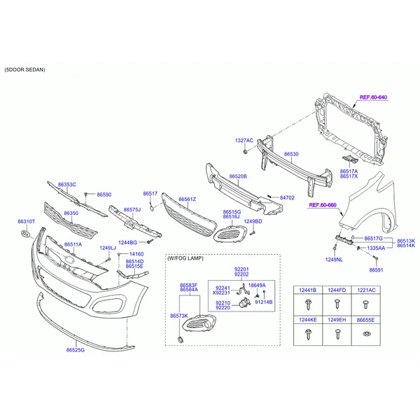 бампер передний