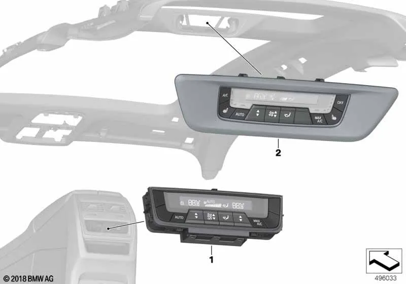 Панель управления задн.авт.сист.кондиц.