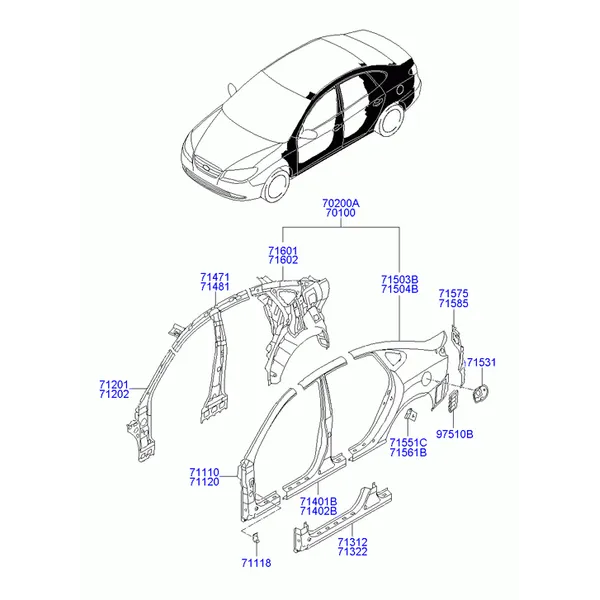 панель кузова боковая