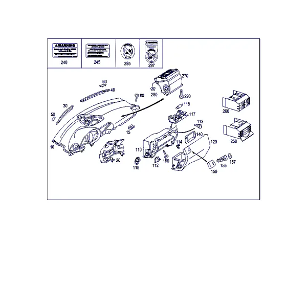 ПЕРЕДНЯЯ ПАНЕЛЬ И ВЕЩЕВОЙ ЯЩИК С ПОДУШКОЙ БЕЗОПАСНОСТИ ПЕРЕДН.ПАССАЖИРА