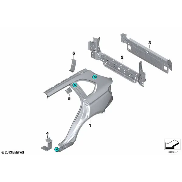 Крыло/облицовка задней части