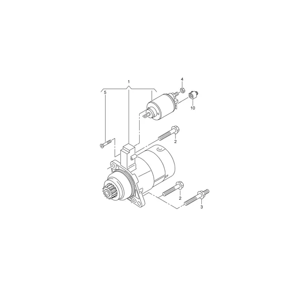 Стартер и детали не в сборе для а/м без режима Старт-стоп