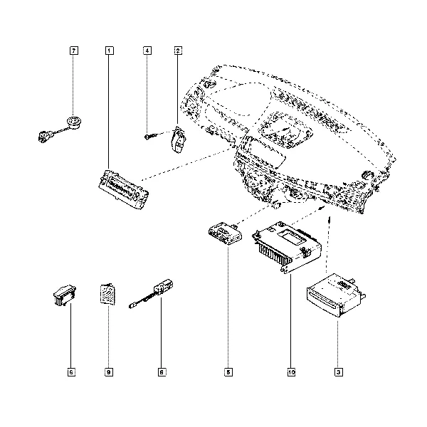 Монтажное пространство под автомагнитолу