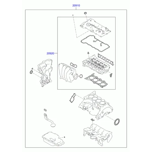 набор прокладок двигателя