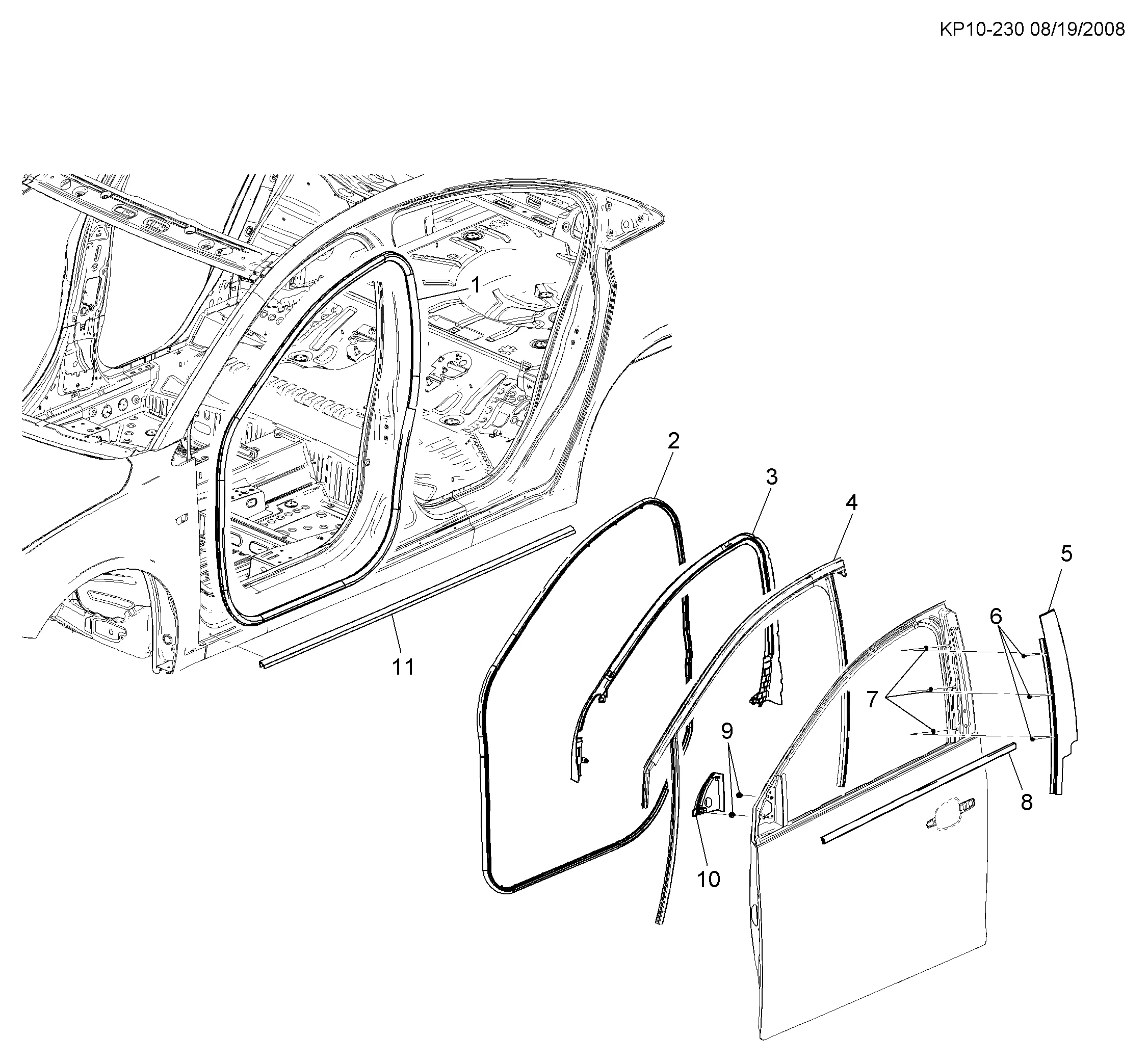 НАЩЕЛЬНЫЕ РЕЙКИ ПЕРЕДНЯЯ ДВЕРЬ