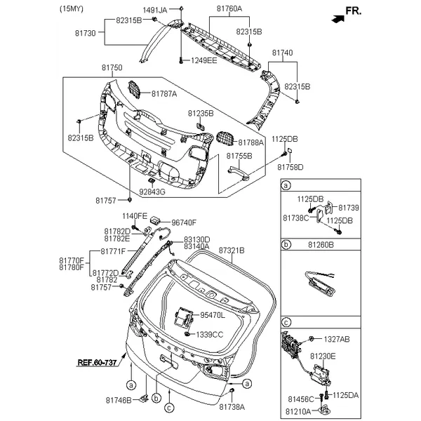 отделка двери багажника