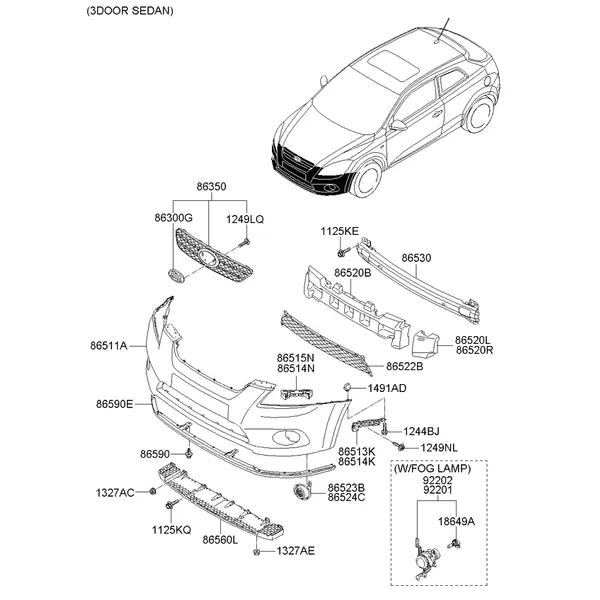 бампер передний