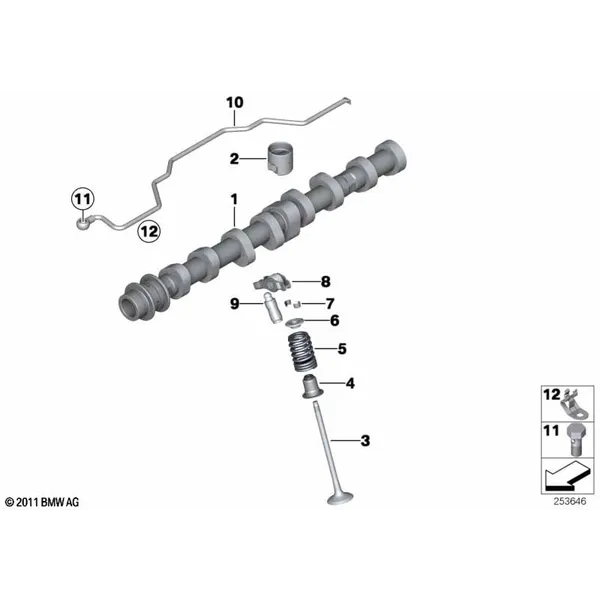 Распредвал управления выпускн.клапанами