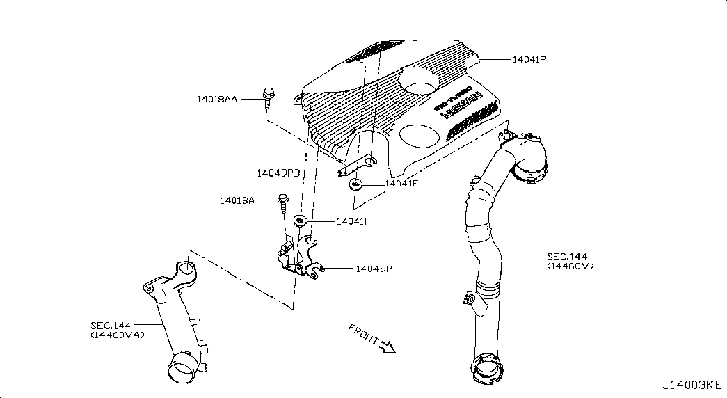 Коллектор; ENGINE COVER PARTS