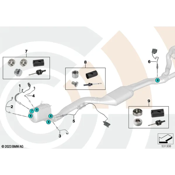 Ремкомплект прив. фланца д/дат.отр.газов