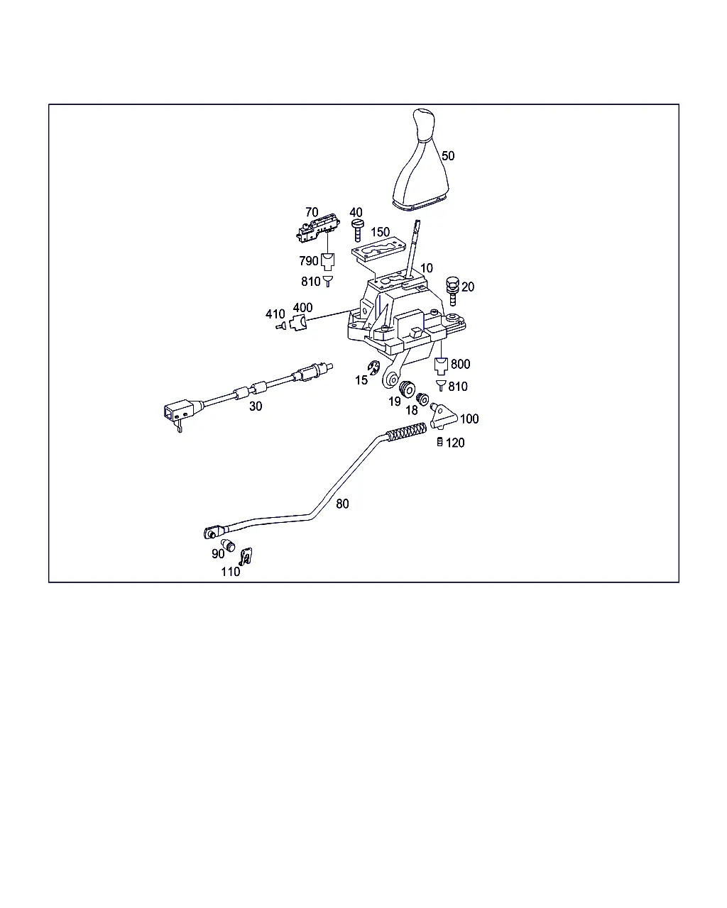 МЕХАНИЗМ СЕЛЕКТОРА АКП НА ЦЕНТР. КОНСОЛИ