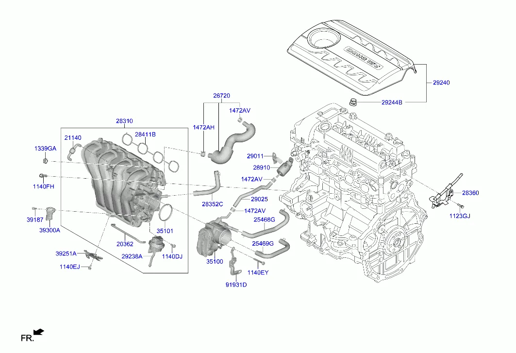 коллектор выпускной двигателя