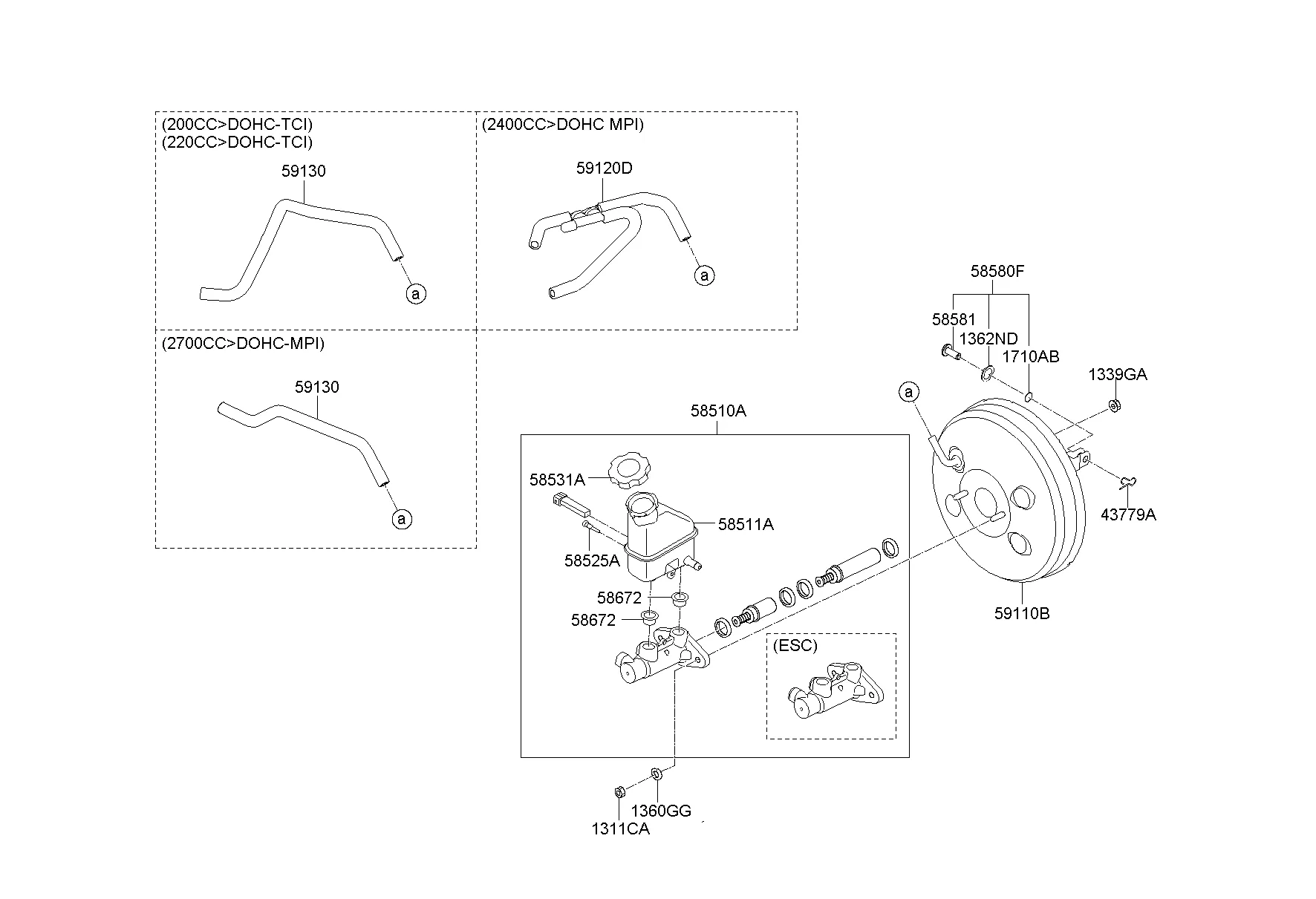 BRAKE MASTER CYLINDER & BOOSTER