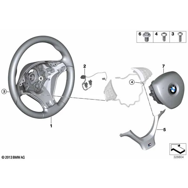 M спортивное рулевое колесо с НПБ,кожа