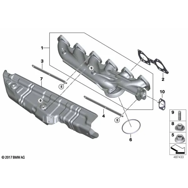 Выпускной коллектор-рециркуляция ОГ