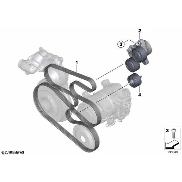 Ременный привод кондиц.и усил.рул.прив.