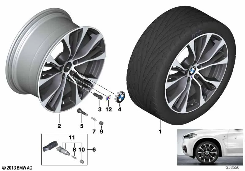 BMW кол.с л/с диск.сдвоен.спицы 599M-21"