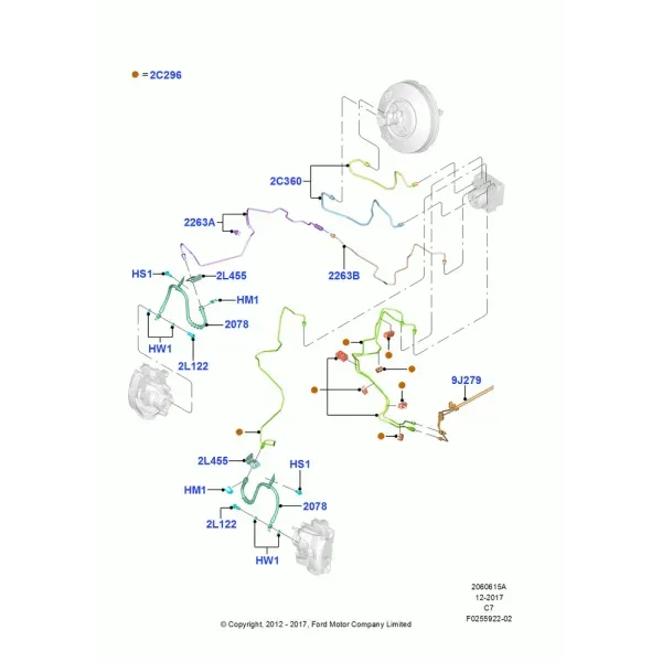 Передние тормозные трубки