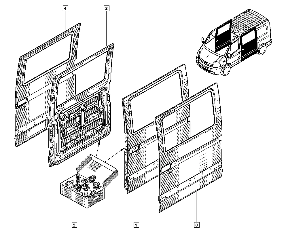 Боковые открывающиеся элементы кузова
