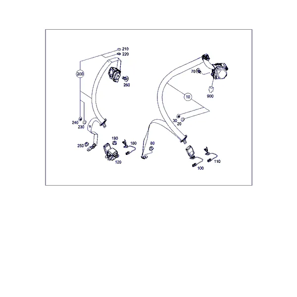 РЕМЕНЬ БЕЗОПАСНОСТИ ЗАДНЕГО СИДЕНЬЯ