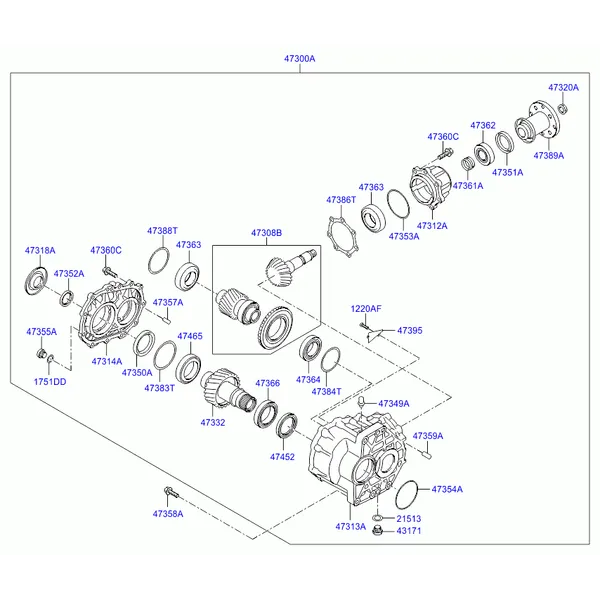 коробка раздаточная в сборе