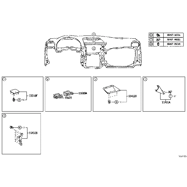 INSTRUMENT PANEL & GLOVE COMPARTMENT