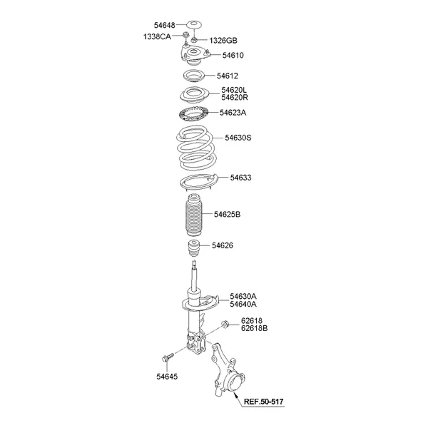 Пружина и стойка передней подвески
