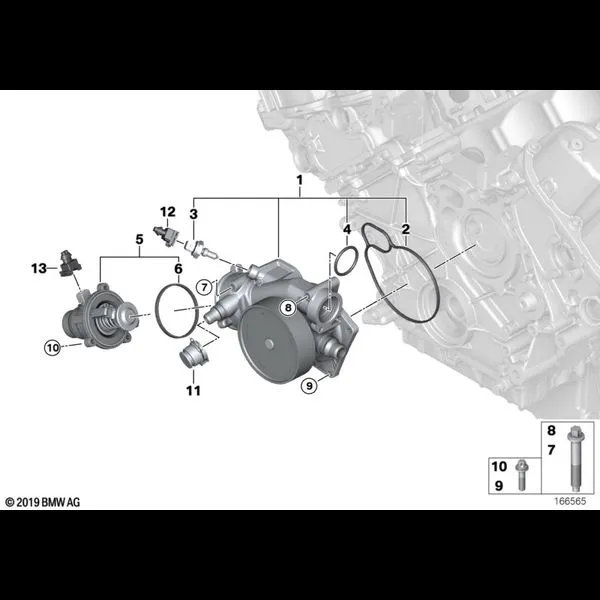 Водяная помпа сист.охлаждения/термостат