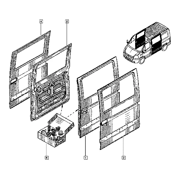 Боковые открывающиеся элементы кузова
