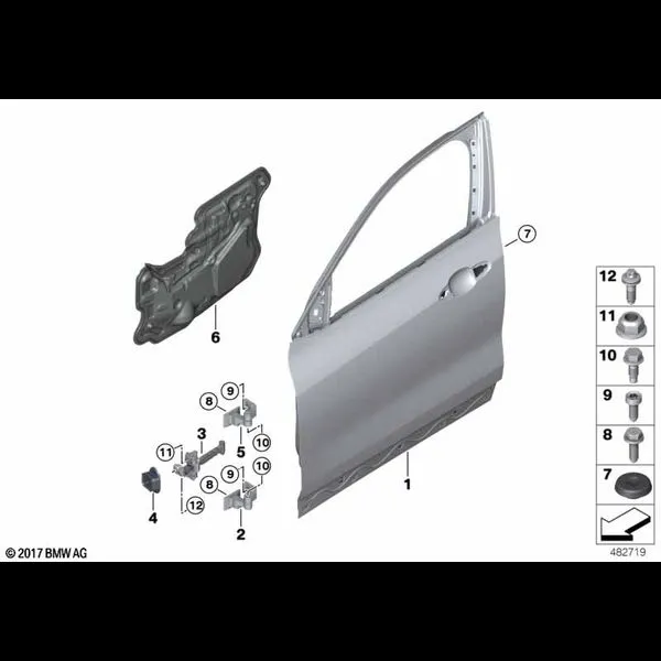 Дверь Пд, петли/ограничитель двери