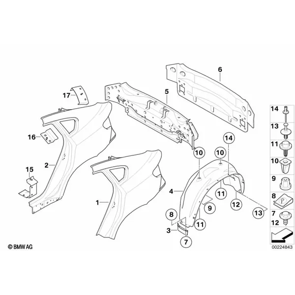 Крыло/облицовка задней части