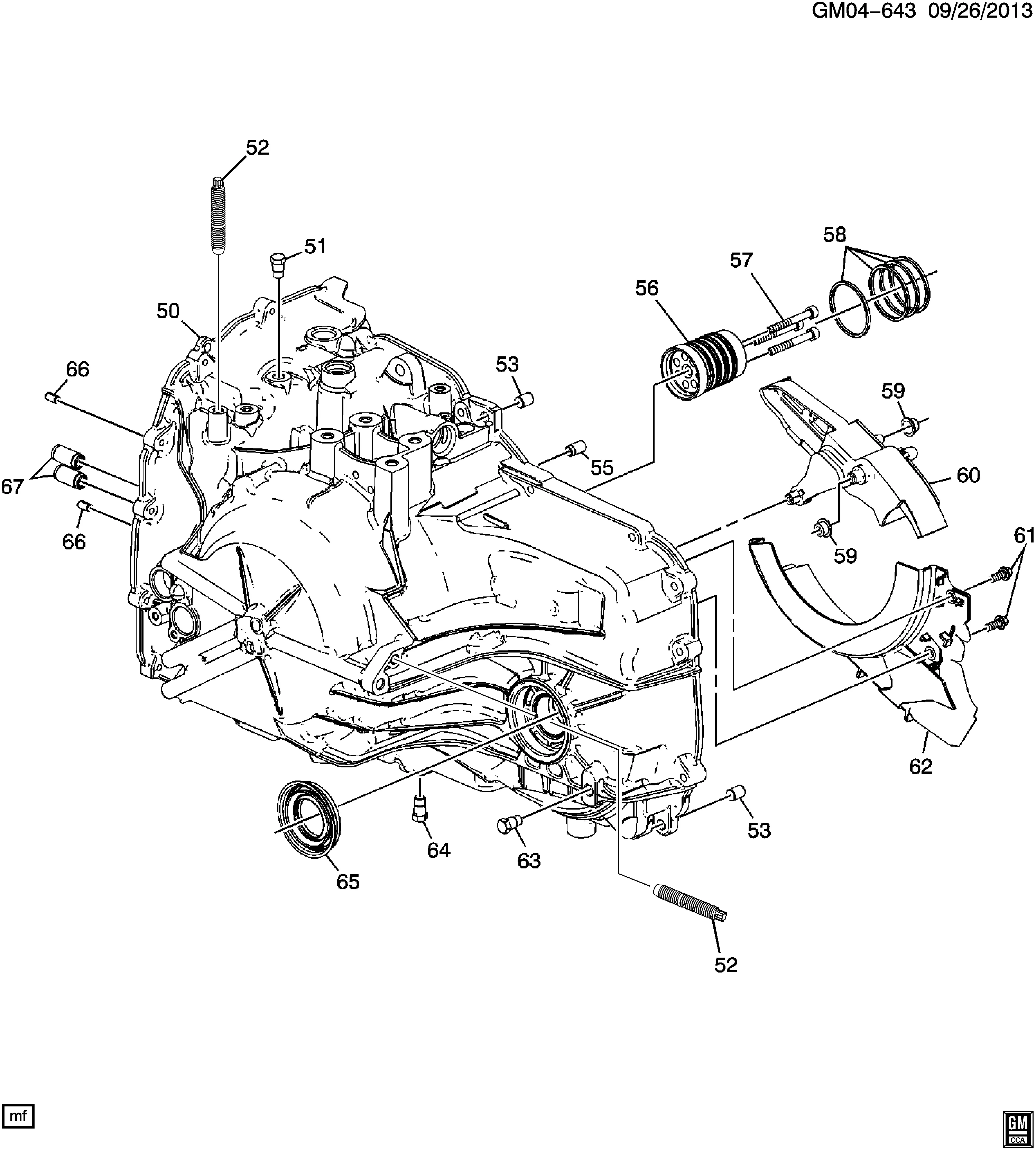 AUTOMATIC TRANSMISSION (MH8) (6T40) CASE ASSEMBLY