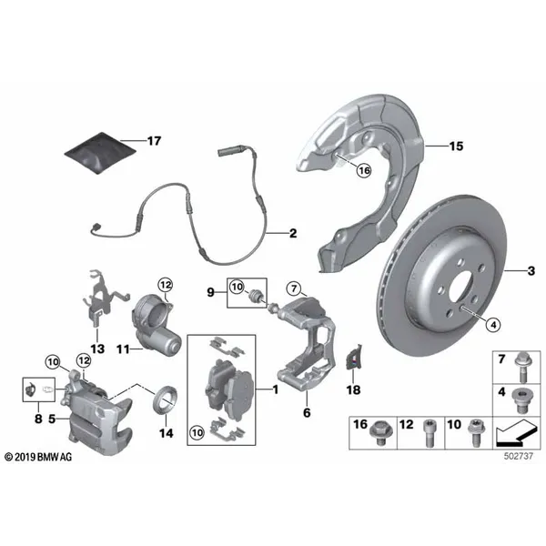 Тормозной механизм заднего колеса