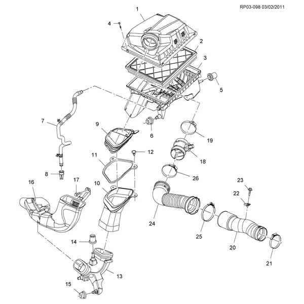 ВПУСКНАЯ ВОЗДУШНАЯ СИСТЕМА (LUD/1.7L)