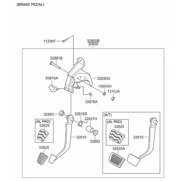 педаль тормоза и сцепления