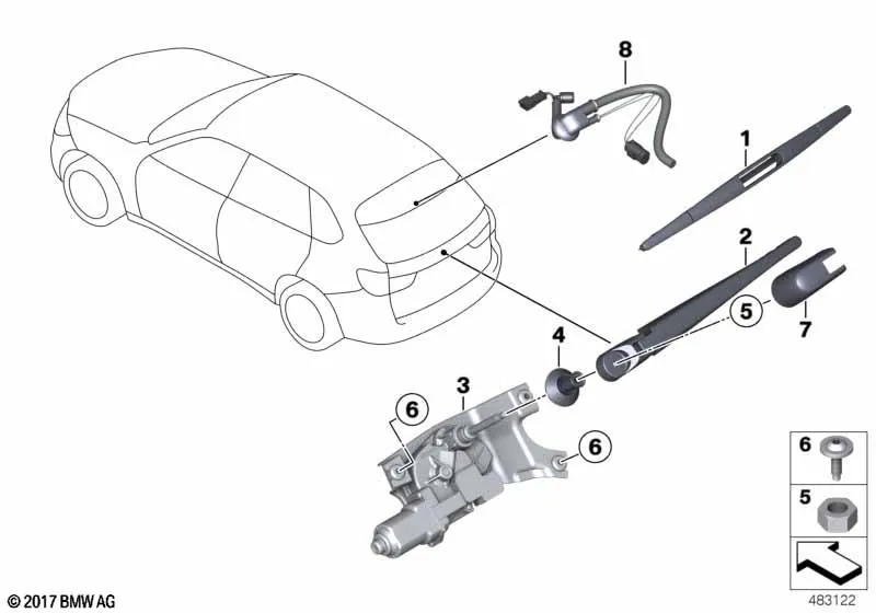 Детали очистителя заднего стекла
