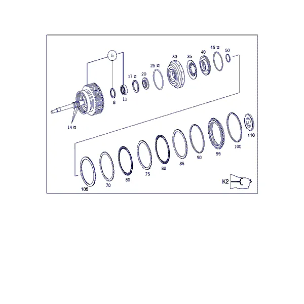 МУФТА K2,(ПРИВОДНОЙ ВАЛ)