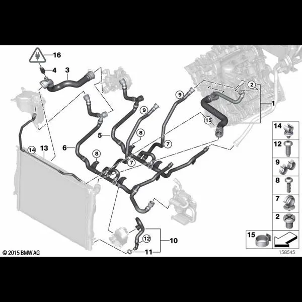 Водяной шланг системы охлаждения