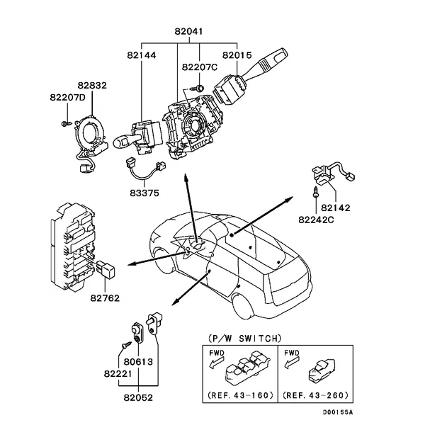 ЭЛЕКТРООБОРУДОВАНИЕ ШАССИ - ПОДРУЛ. ПЕРЕКЛЮЧАТЕЛЬ, ПРИКУР.