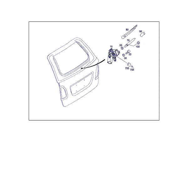 СТЕКЛООЧИСТИТЕЛЬ ДВЕРИ БАГАЖН. ОТДЕЛЕН.