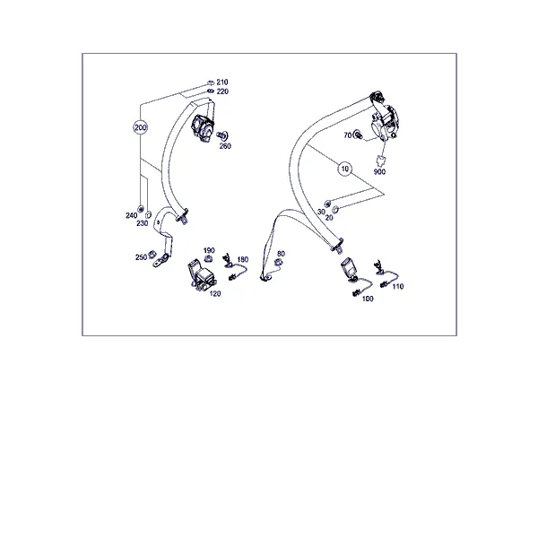 РЕМЕНЬ БЕЗОПАСНОСТИ ЗАДНЕГО СИДЕНЬЯ