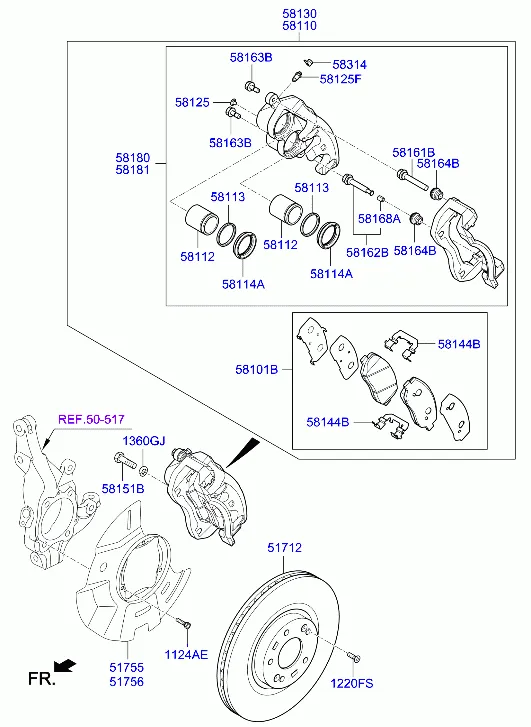 Тормозной механизм переднего колеса