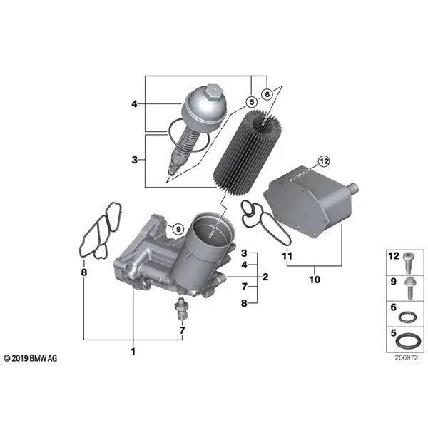 Масляный фильтр смаз.сист.,теплообменник